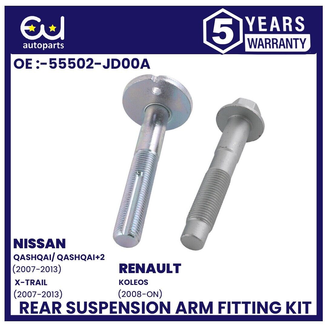 2X REAR LEFT + RIGHT WISHBONE TRAILING ARM FITTING KIT FOR NISSAN QASHQAI 07-19